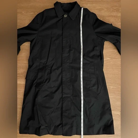 Loro Piana Black Trench Coat with Matte Finish - Picture 4 of 16